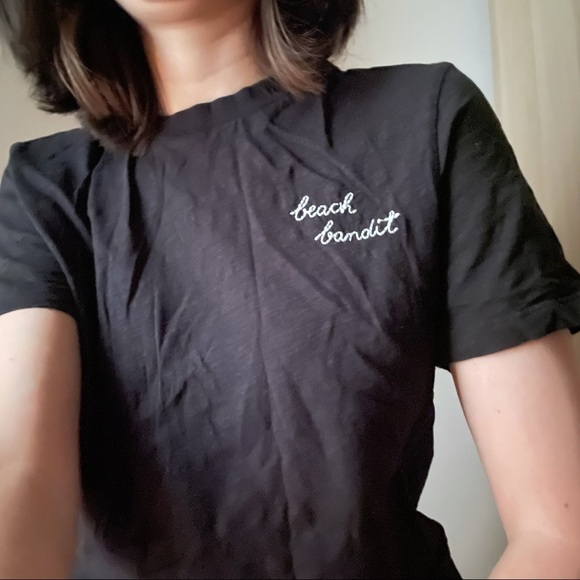 SCOTCH & SODA BLACK EMBROIDERED TEE  - XS - Picture 2 of 9